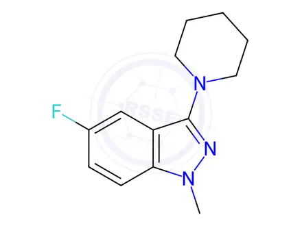 Chemical structure of 5-Fluoro-1-methyl-3-(1-piperidinyl)-1H-indazole