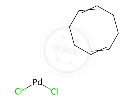 Chemical structure of (1,5-Cycloctadiene)palladium(II) dichloride