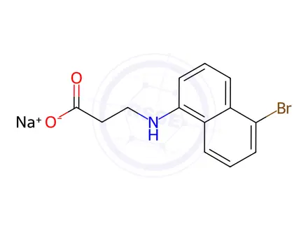 Chemical structure of N-(5-Bromo-1-naphtyl)-β-alanine sodium salt