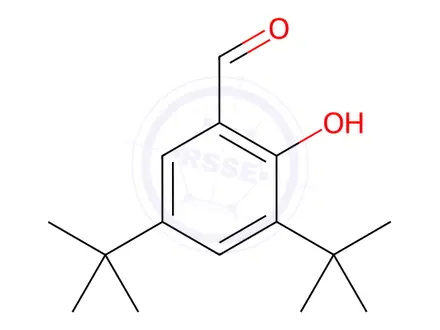 Chemical structure of 3,5-di-tert-butyl-2-hydroxybenzaldehyde