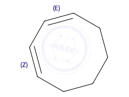 Chemical structure of 1,3-Cyclooctadiene, (Z,E).