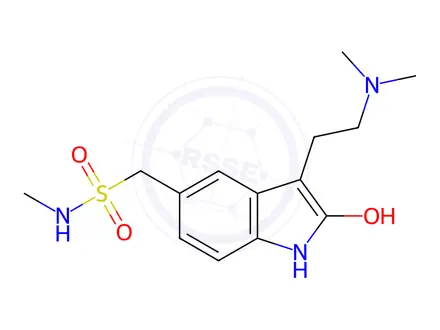 Chemical structure of 1-(3-(2-(Dimethylamino)ethyl)-2-hydroxy-1H-indol-5-yl)-N-methylmethanesulfonamide