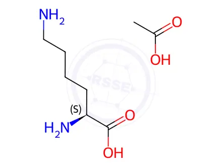 Chemical structure of L-Lysine Acetate
