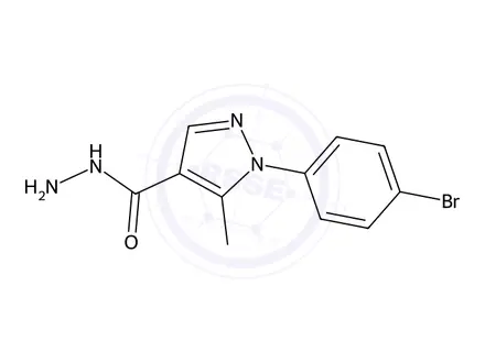 Chemical structure of 1-(4-Bromophenyl)-5-methyl-1H-pyrazole-4-carbohydrazide