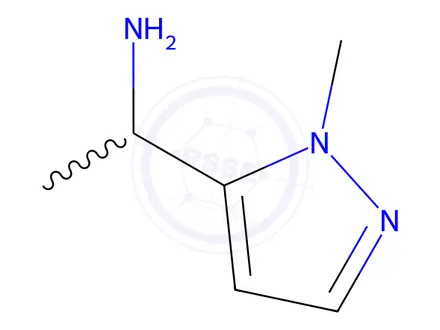 Chemical structure of 1-(1-Methyl-1h-pyrazol-5-yl)ethan-1-amine