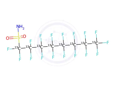 Chemical structure of Perfluoro-1-[13C8]octanesulfonamide DISCONTINUED