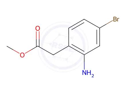Chemical structure of Methyl 2-(2-amino-4-bromophenyl)acetate