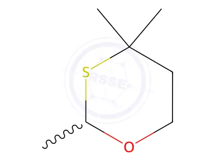 Chemical structure of 1,3-Oxathiane, 2,4,4-trimethyl-