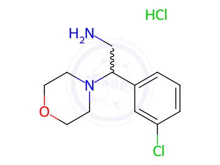 Chemical structure of 2-(3-Chloro-phenyl)-2-morpholin-4-yl-ethylaminehydrochloride