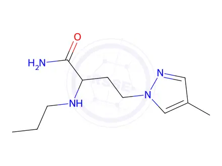 Chemical structure of 4-(4-Methyl-1h-pyrazol-1-yl)-2-(propylamino)butanamide
