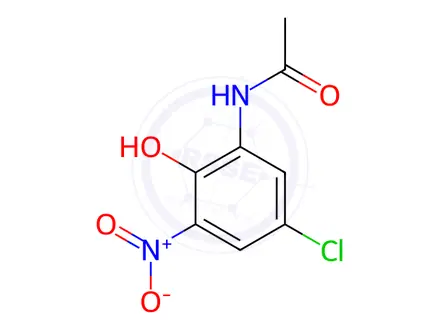Chemical structure of N-(5-Chloro-2-hydroxy-3-nitrophenyl)acetamide