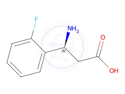 Chemical structure of (S)-3-Amino-3-(2-fluoro-phenyl)-propionic acid