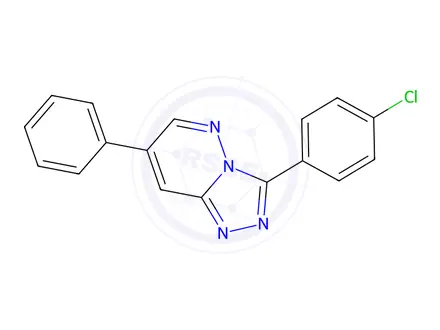 Chemical structure of 9-(4-chlorophenyl)-4-phenyl-1,2,7,8-tetrazabicyclo[4.3.0]nona-2,4,6,8-tetraene