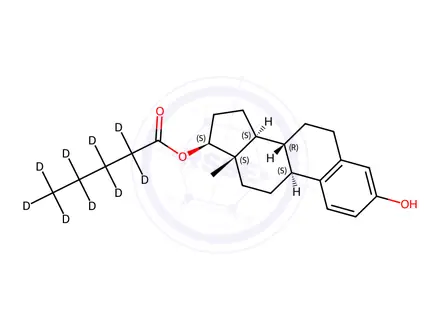 Chemical structure of Estradiol 17-Valerate-d9