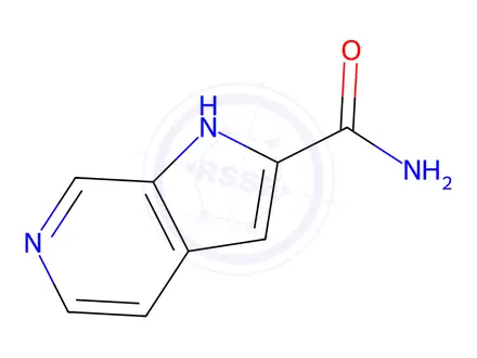 Chemical structure of 1H-Pyrrolo[2,3-c]pyridine-2-carboxamide(9CI)