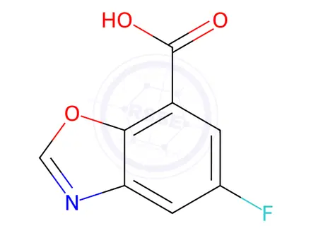 Chemical structure of 5-Fluoro-1,3-benzoxazole-7-carboxylic acid
