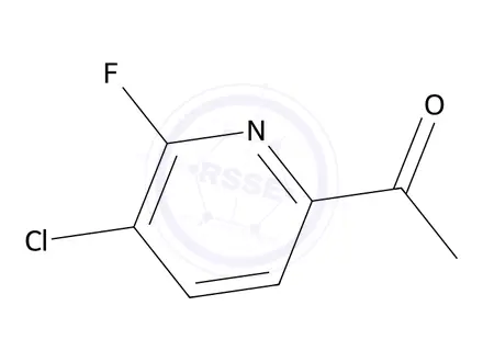 Chemical structure of 1-(5-Chloro-6-fluoropyridin-2-yl)ethan-1-one