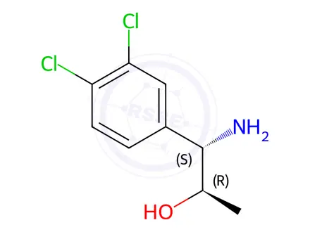 Chemical structure of (1S,2R)-1-AMINO-1-(3,4-DICHLOROPHENYL)PROPAN-2-OL