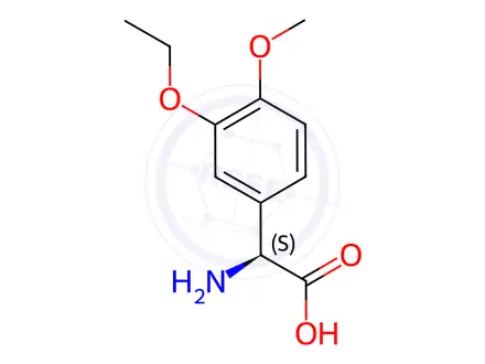 Chemical structure of (S)-2-Amino-2-(3-ethoxy-4-methoxyphenyl)acetic acid