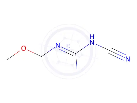 Chemical structure of N-cyano-N'-(methoxymethyl)guanidine