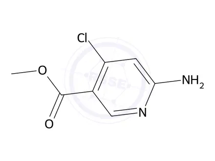 Chemical structure of Methyl 6-amino-4-chloronicotinate