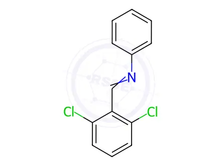 Chemical structure of N-(2,6-dichlorobenzylidene)aniline