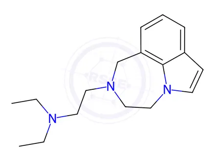Chemical structure of Pyrrolo(3,2,1-jk)(1,4)benzodiazepine, 2-(2-(diethylamino)ethyl)-1,2,3, 4-tetrahydro-, dihydrochloride