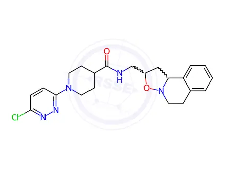 Chemical structure of N-({1H,2H,5H,6H,10bH-[1,2]oxazolo[3,2-a]isoquinolin-2-yl}methyl)-1-(6-chloropyridazin-3-yl)piperidine-4-carboxamide