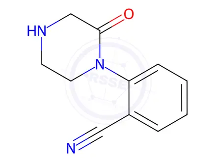 Chemical structure of 2-(2-Oxo-1-piperazinyl)benzonitrile