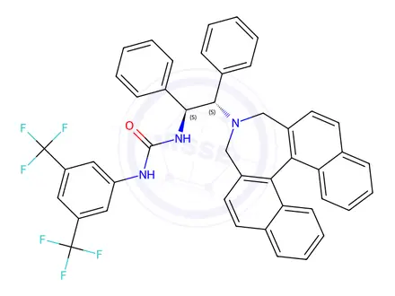 Chemical structure of N-[3,5-Bis(trifluoromethyl)phenyl]-N'-[(1S,2S)-2-[(11bR)-3,5-dihydro-4H-dinaphth[2,1-c:1',2'-e]azepin-4-yl]-1,2-diphenylethyl]urea