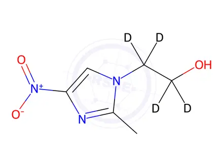 Chemical structure of Isometronidazole-d4 (hydroxyethyl-d4)