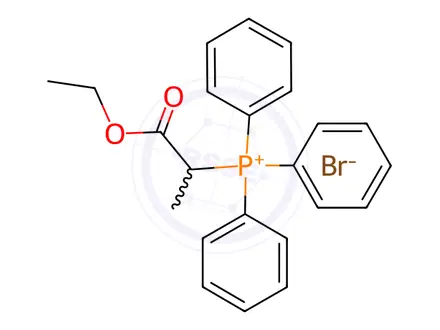 Chemical structure of 1-Ethoxy-1-oxopropan-2-yl)triphenylphosphonium bromide