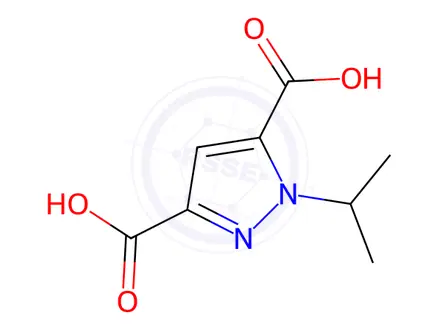 Chemical structure of 1-Isopropyl-1H-pyrazole-3,5-dicarboxylic acid