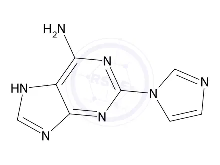 Chemical structure of 2-(1H-Imidazol-1-yl)-1H-purin-6-amine