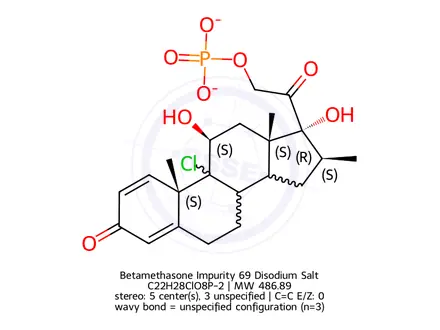 Chemical structure of Betamethasone Impurity 69 Disodium Salt