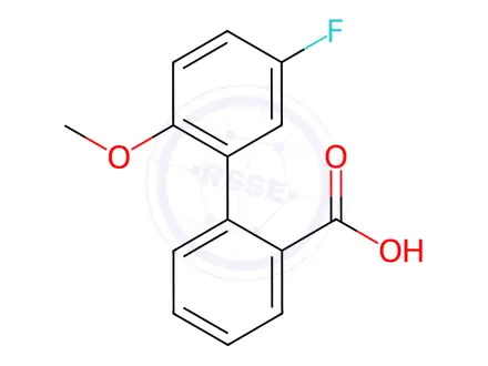 Chemical structure of 2-(5-Fluoro-2-methoxyphenyl)benzoic acid