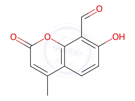 Chemical structure of 8-Formyl-4-methylumbelliferone