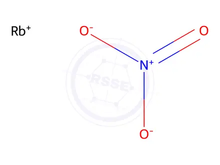 Chemical structure of Rubidium nitrate