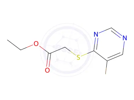 Chemical structure of Ethyl 2-((5-bromopyrimidin-4-yl)thio)acetate