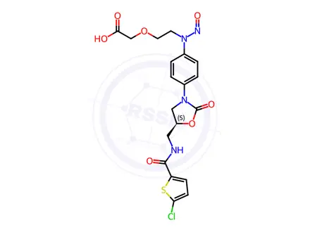 Chemical structure of Hmm-nitroso-rivaroxaban cyclic acid