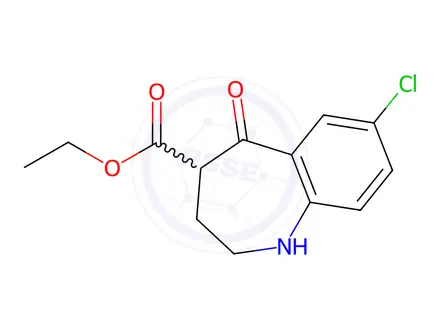 Chemical structure of Ethyl 7-Chloro-2,3,4,5-tetrahydro-5-oxo-1H-1-benzazepine-4-carboxylate