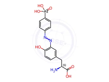 Chemical structure of tyrosine-4-azobenzenearsonate