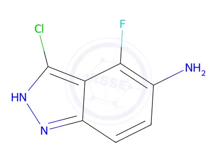 Chemical structure of 5-AMINO-3-CHLORO-4-FLUORO (1H)INDAZOLE