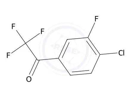 Chemical structure of 1-(4-Chloro-3-fluorophenyl)-2,2,2-trifluoroethan-1-one