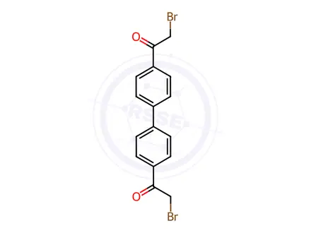 Chemical structure of Bis(2-Bromoacetyl) Biphenyl Impurity