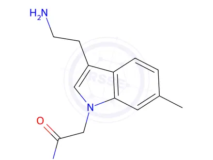 Chemical structure of 2-(3-(2-Aminoethyl)-6-methyl-1h-indol-1-yl)acetamide