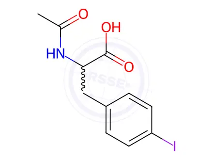 Chemical structure of Acetyl-4-iodo-DL-phenylalanine