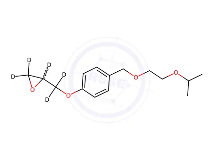 Chemical structure of [[4-[[2-(1-Methylethoxy)ethoxy]methyl]phenoxy]methyl]oxirane-d5