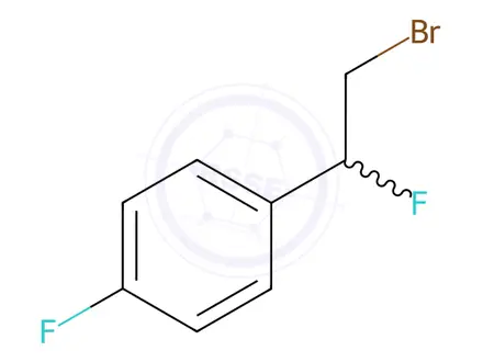 Chemical structure of 1-(2-bromo-1-fluoroethyl)-4-fluorobenzene