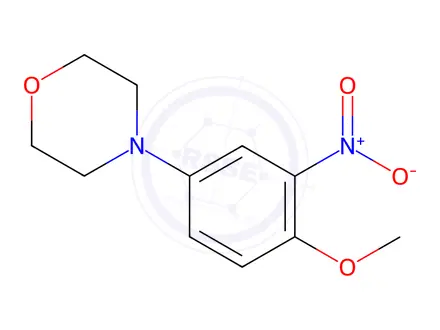 Chemical structure of 4-Morpholino-2-nitroanisole